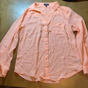 The Limited bright pink blouse